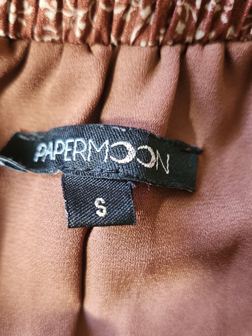 Papermoon Rust Brown Maxi Skirt with Elastic Waist - Picture 2 of 10